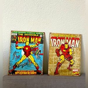 Retro Iron Man Tin Panels